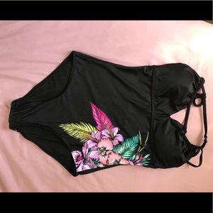 One piece bathing suit floral